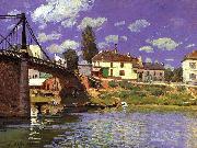 Alfred Sisley The Bridge at Villeneuve la Garenne oil painting picture wholesale